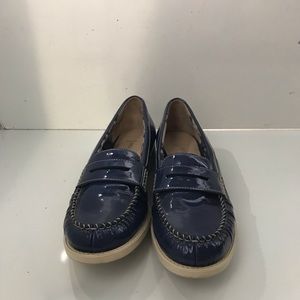 Aquatalia Glossy Blue Loafers